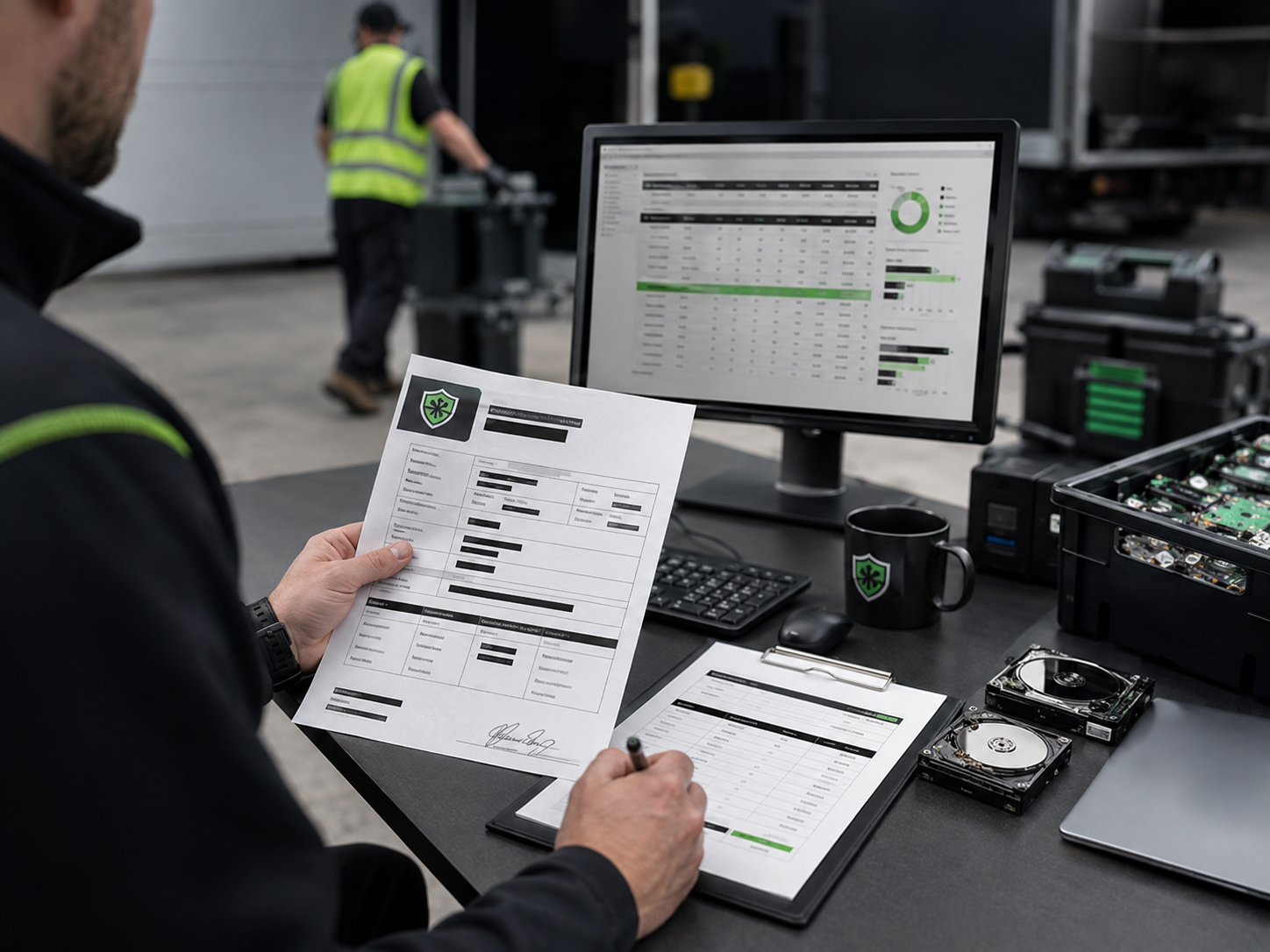 Device-list records supporting off-site ICT data destruction