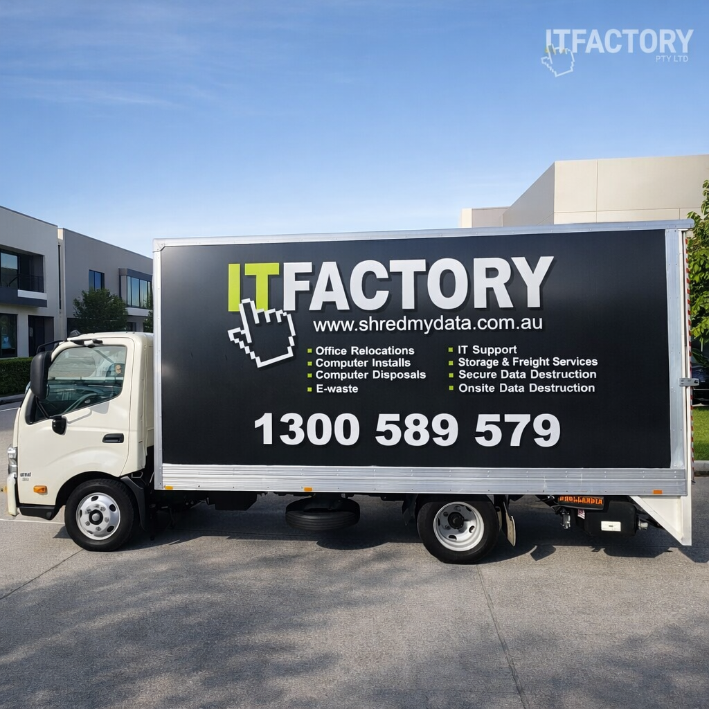 IT Factory Shred My Data mobile data destruction truck